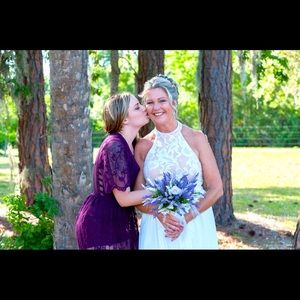 *SOLD*Purple Lace Romper